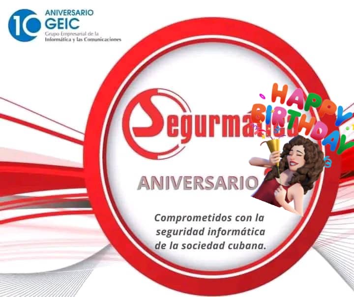 #Segurmática de cumpleaños.
31 años garantizando la seguridad de sus clientes. Felicidades!!!
#JovenClubTeConecta.
