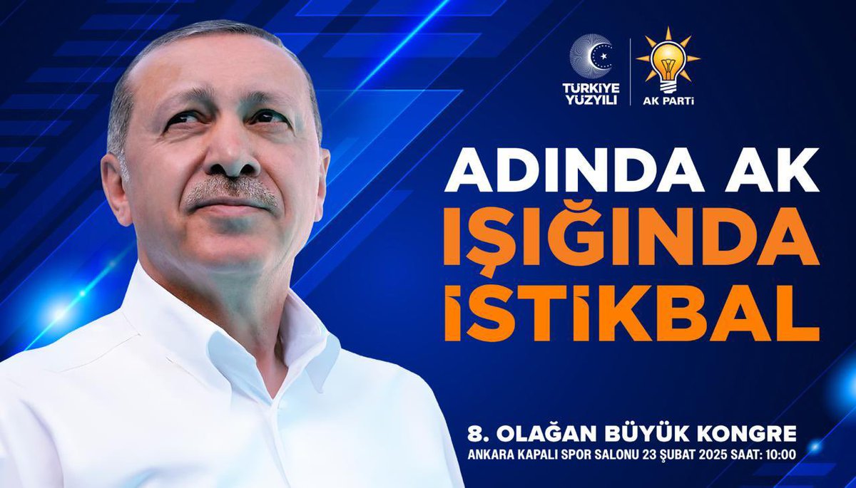 Erciş Ak Parti İlçe Başkanlığı (@akpartiercisbsk) on Twitter photo Türkiye Yüzyılı vizyonuyla “Adında AK, Işığında İstikbal” diyerek geleceğe yürüyoruz!
🗓 Tarih: 23 Şubat 2025, Pazar
⏰ Saat: 10.00
📍 Yer: Ankara Kapalı Spor Salonu
<a href="/Akparti/">AK Parti</a> <a href="/erkankandemir/">Erkan Kandemir</a> <a href="/MSErdinc/">Mehmet Şükrü ERDİNÇ</a> <a href="/haciozkan33/">Hacı Özkan🇹🇷</a> <a href="/Burhan_Kayaturk/">Burhan Kayatürk</a> <a href="/K_Turkmenoglu_V/">KAYHAN TÜRKMENOĞLU</a> <a href="/ArvasAbdulahat/">Abdulahat Arvas</a> Türkiye Yüzyılı vizyonuyla “Adında AK, Işığında İstikbal” diyerek geleceğe yürüyoruz!
🗓 Tarih: 23 Şubat 2025, Pazar
⏰ Saat: 10.00
📍 Yer: Ankara Kapalı Spor Salonu
<a href="/Akparti/">AK Parti</a> <a href="/erkankandemir/">Erkan Kandemir</a> <a href="/MSErdinc/">Mehmet Şükrü ERDİNÇ</a> <a href="/haciozkan33/">Hacı Özkan🇹🇷</a> <a href="/Burhan_Kayaturk/">Burhan Kayatürk</a> <a href="/K_Turkmenoglu_V/">KAYHAN TÜRKMENOĞLU</a> <a href="/ArvasAbdulahat/">Abdulahat Arvas</a>