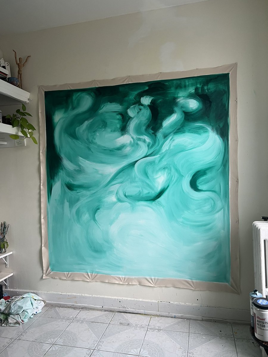 Loving the rhythm of this under painting