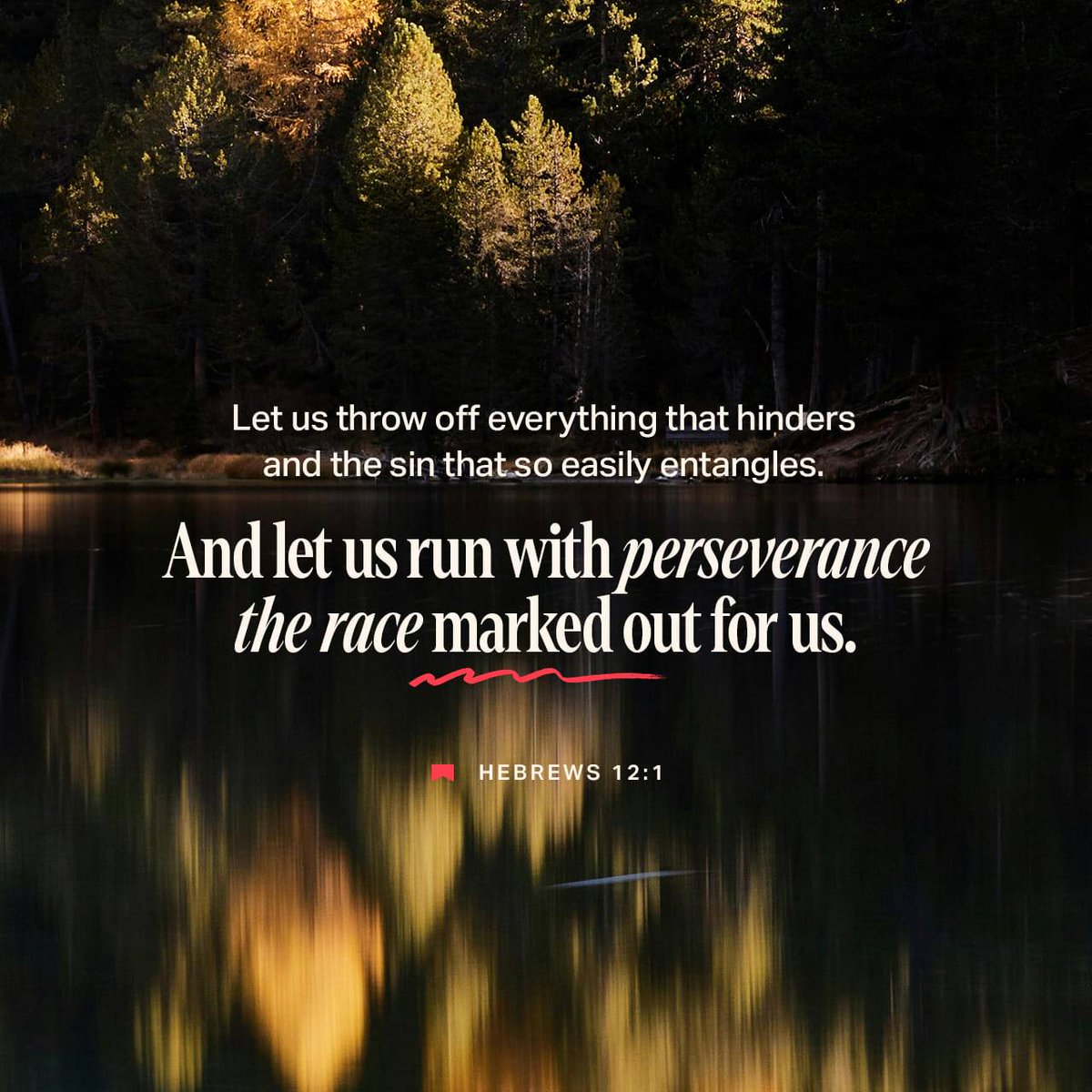 Run your race with perseverance. #seekGod