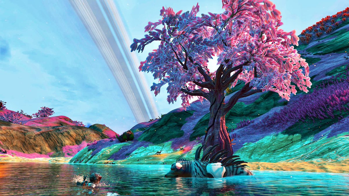 Sakura Swim 🌸 
—
<a href="/NoMansSky/">Sean Murray</a> <a href="/hellogames/">Hello Games</a> #NoMansSkyWorldsPt2 #NoMansSky