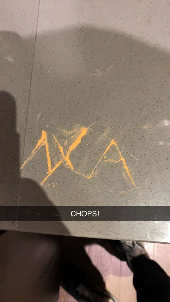 Ran out of bag, so I snorted adderal in the shape of my fraternity letters last night #fullsend