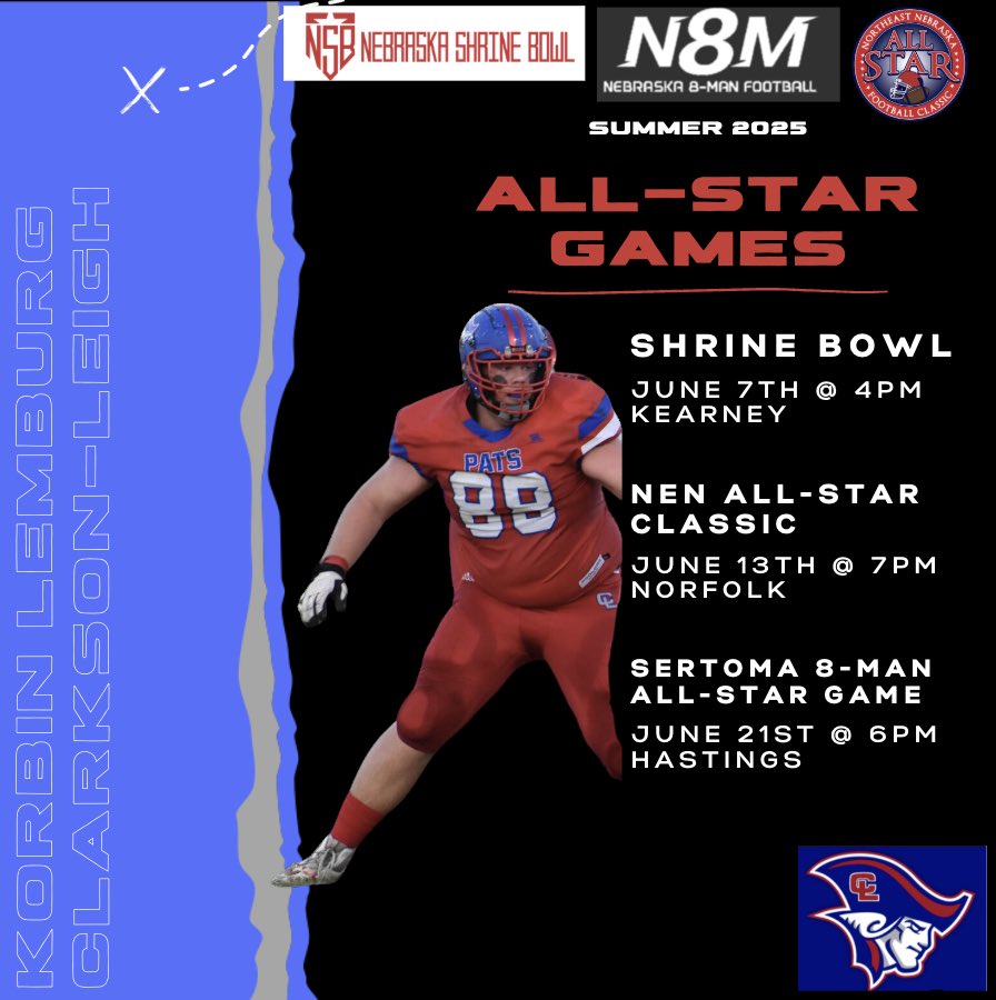 We are so proud of our guy <a href="/lemburg_korbin3/">Korbin Lemburg</a> He has an impressive June planned can’t wait to watch him play!!! 🆑🏈