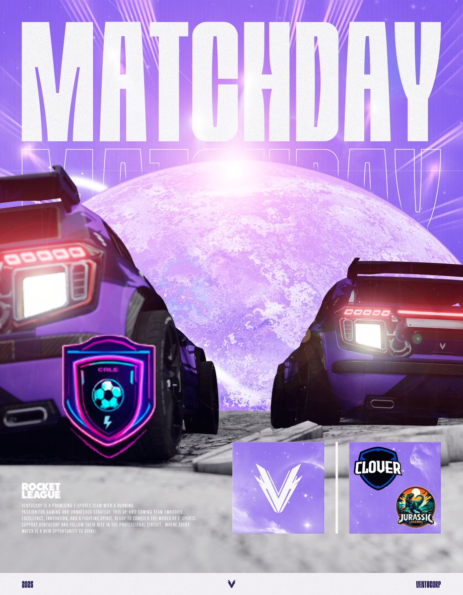VentuCorp's tweet photo. #RocketLeague | #MatchDay

Disfruta y anima al equipo en los PARTIDAZOS de hoy

🏆| J5 @CRLELEAGUE
🆚| VC Legends vs #JurassicLegends
⏰| 19:00

🏆| J5 @CRLELEAGUE 
🆚| VC eSports vs @teamclover_ec 
⏰| 20:00
🟣https://t.co/1WqxxowKzp

#VentuCorpForever • #CRLEVentuCorp https://t.co/46hdpwPGln