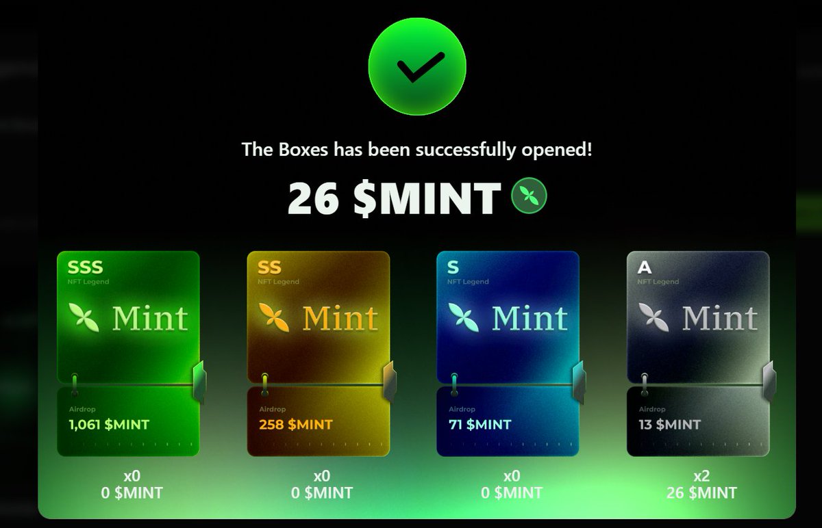 What is this? 😅
26 $MNT so I assume this will probably be worth something like 2.6 dollars or something right? 😅

Both boxes of mine were A class