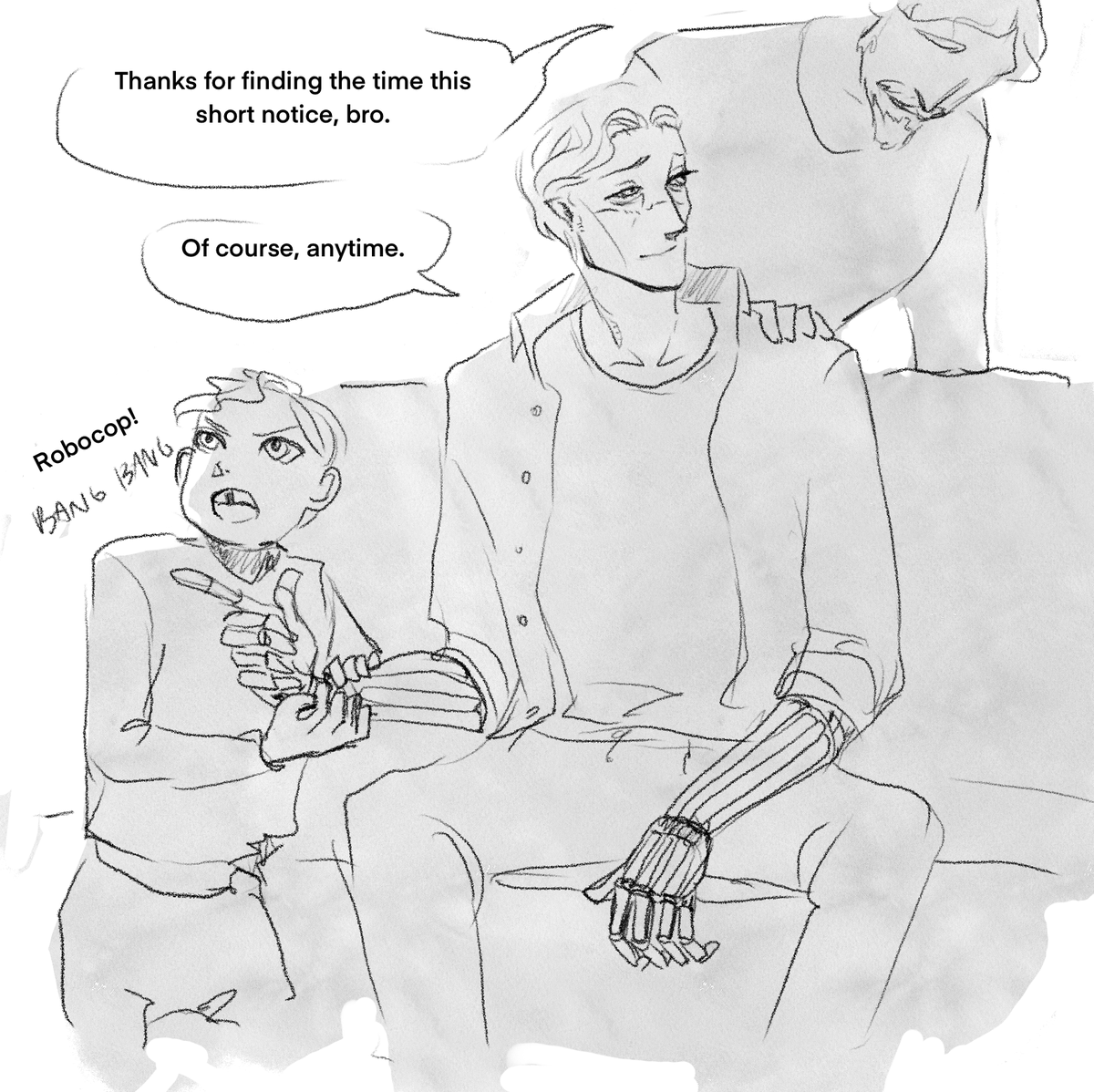 Honestly, even after getting as much as possible fixed, Curly would still be a pretty broken and haunted man. In my eyes, he wouldn’t seek out a child on his own volition. Unless some tragedy would force one upon him… Tho I can see him babysitting for his bro. #Mouthwashing