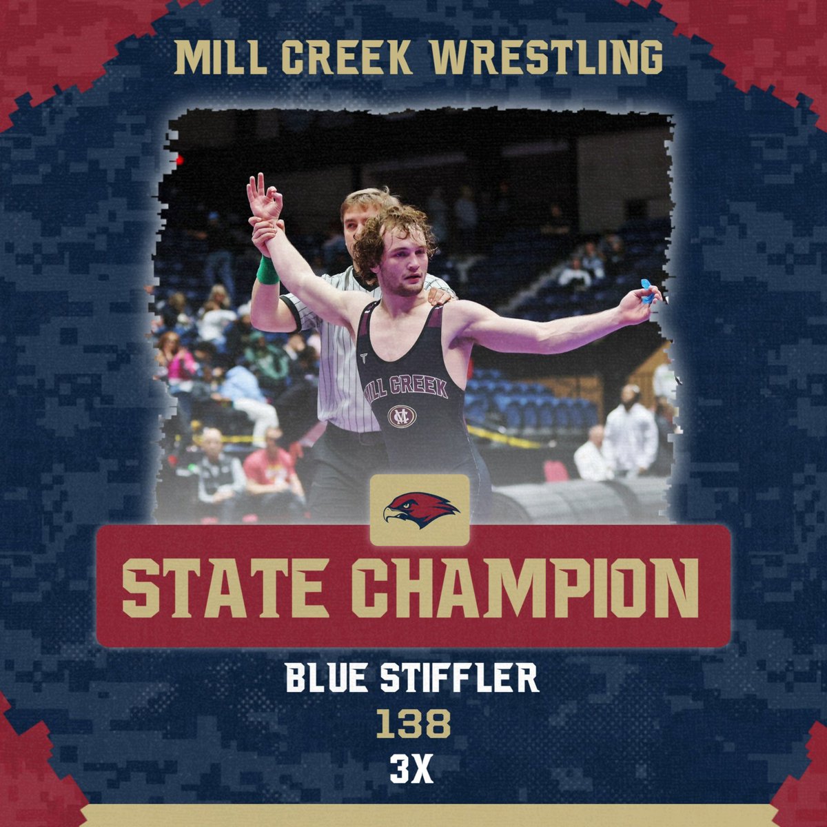 MChawkwrestling's tweet photo. Back on top! Blue closes out his high school career with his 3rd State Title! https://t.co/ERU9fVOHFZ