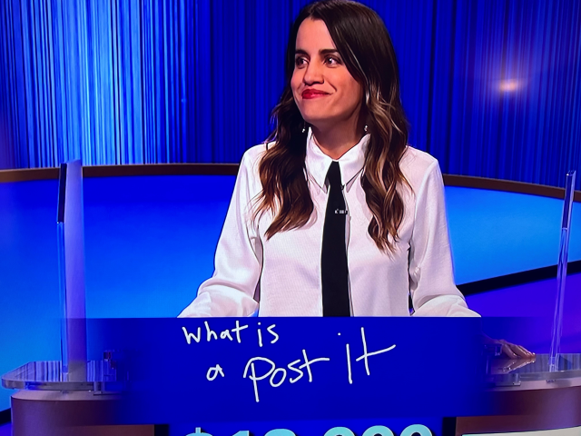 It's awesome to see Post-it® Notes as the final answer on Celebrity Jeopardy! Art Fry co-invented them as bookmarks for his choir hymnal and soon discovered they were 'a whole new way to communicate.' #3Mer bit.ly/3Qj0DV9