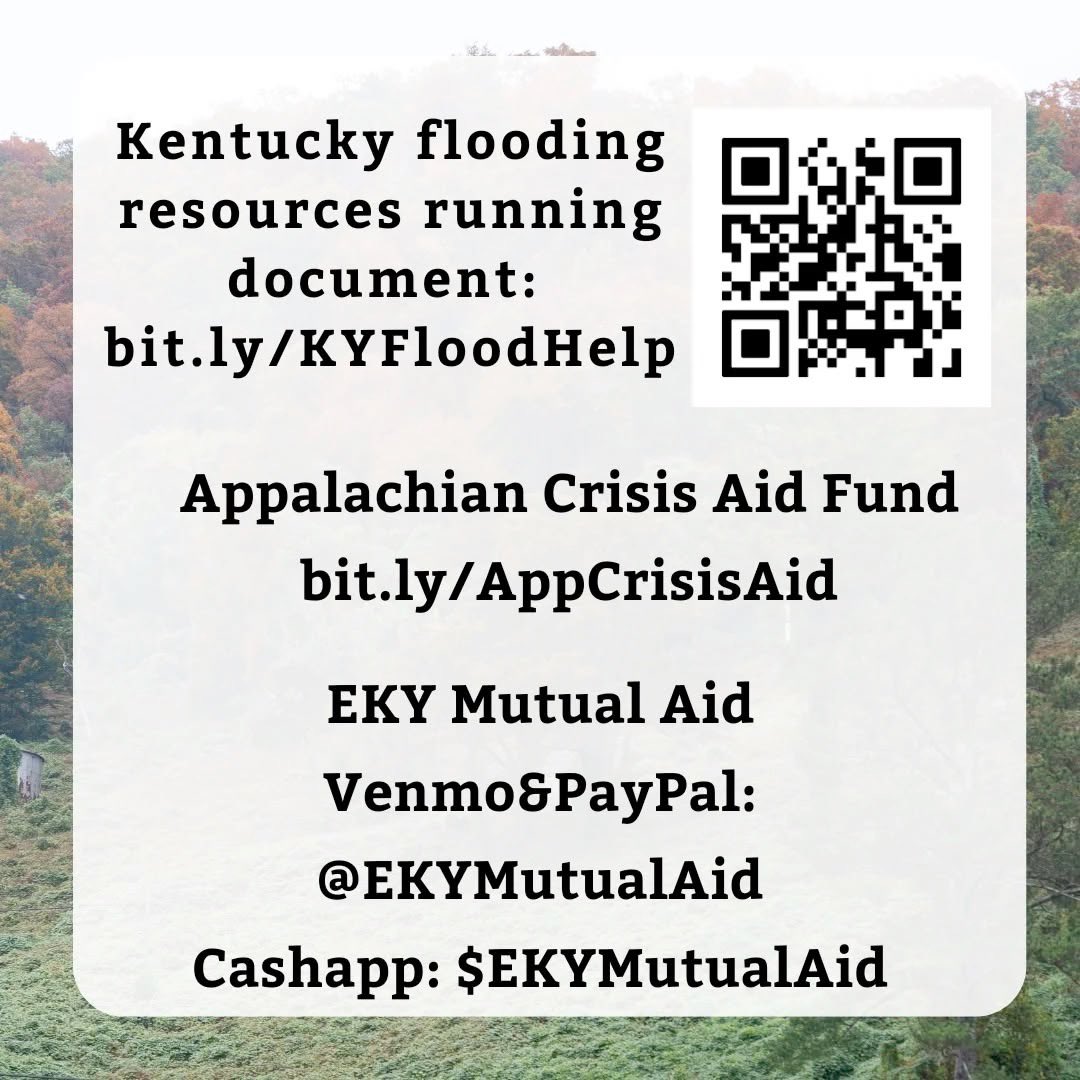 oldgodspod's tweet image. Y'all, it seems like only yesterday we were asking you to help central Appalachia in the wake of the waters laying waste to our home, but it's happening again, just a little closer to where Steve and Cam grew up. PLEASE help if you can!