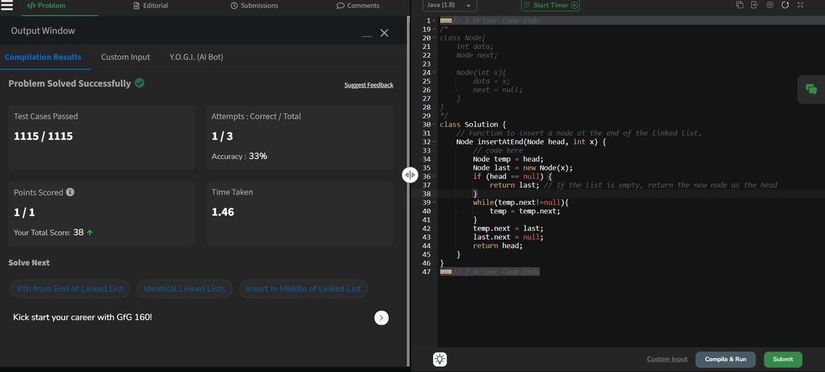 Chaitanya13107's tweet image. 🚀 Day 108 of #150dayslevelup by @siamjuit!
🔹 Created a web project using Spring MVC and configured DispatcherServlet to handle requests.
🔹 Solved Linked List basic problems .
#SpringMVC #SpringBoot #Java #WebDevelopment #DSA #LeetCode