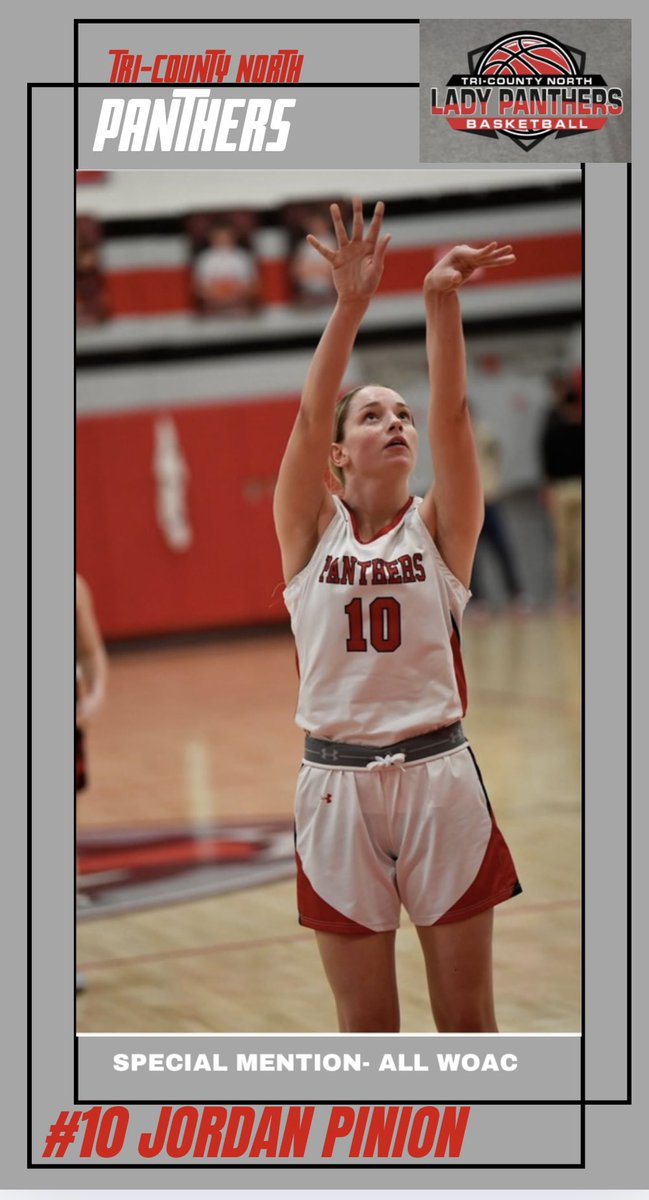 TCN Lady Panthers Basketball (@tcnladypanthers) on Twitter photo Congrats to our Lady Panthers and their awards:
1st Team ALL WOAC- <a href="/Bellalynn00004/">Bella Cherry</a>
2nd Team ALL WOAC- <a href="/leinanigarcia7/">Leinani Garcia</a>
Special Mention- <a href="/Pinion1Pinion/">Jordan Pinion</a>
<a href="/TCN_Athletics/">TCN PANTHERS</a> Congrats to our Lady Panthers and their awards:
1st Team ALL WOAC- <a href="/Bellalynn00004/">Bella Cherry</a>
2nd Team ALL WOAC- <a href="/leinanigarcia7/">Leinani Garcia</a>
Special Mention- <a href="/Pinion1Pinion/">Jordan Pinion</a>
<a href="/TCN_Athletics/">TCN PANTHERS</a>