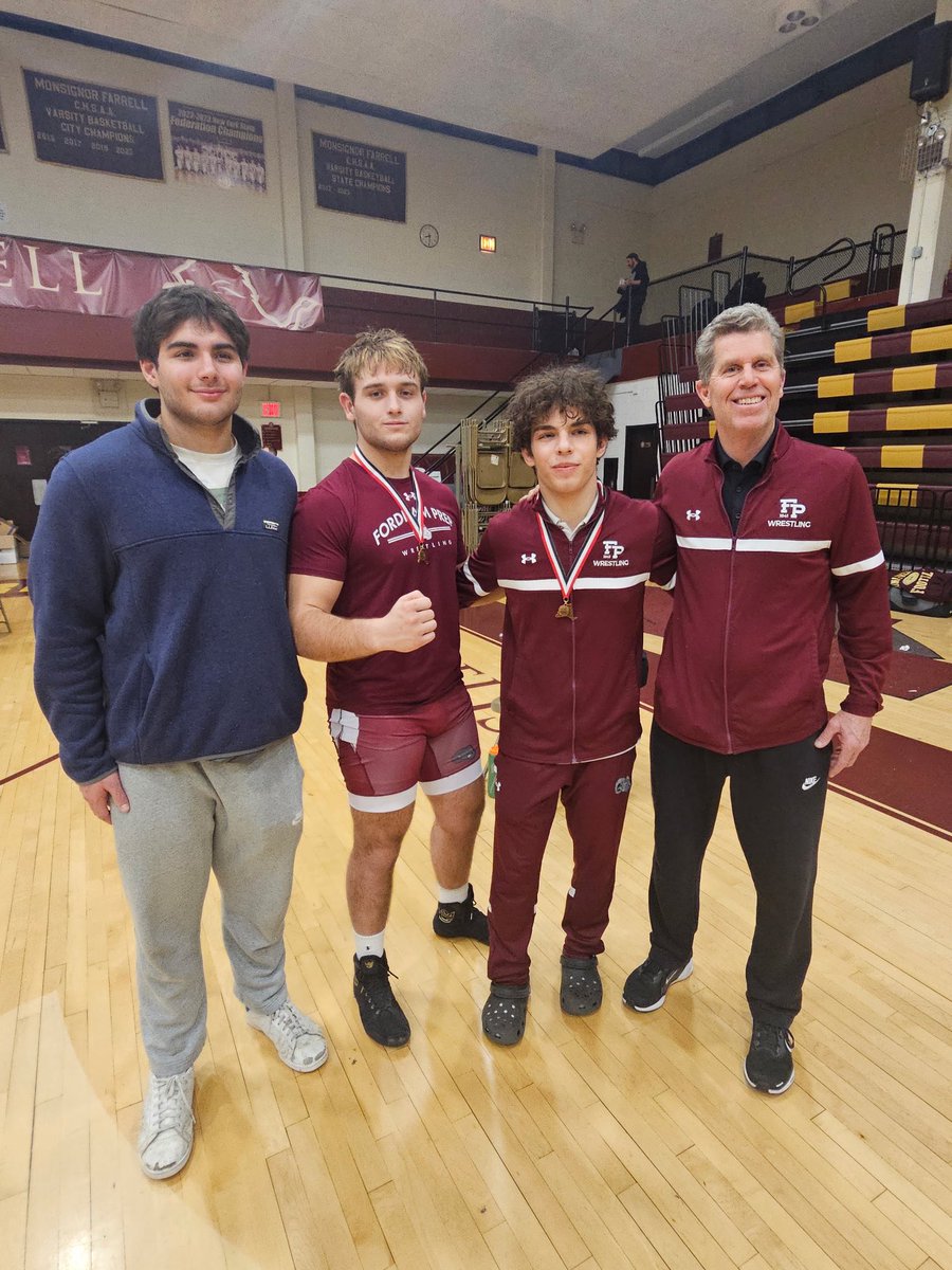 FP_Sports's tweet photo. Congratulations to @FP_Wrestlers Dalton Danza ‘25 (2nd place) and Jon Ledee ‘26 (4th place) at the CHSAA Catholic State Championships at Monsignor Farrell!

Go Rams! 🐏🤼

#AMDG #GoRams #HomeOfChampions https://t.co/wHf0rjtMef