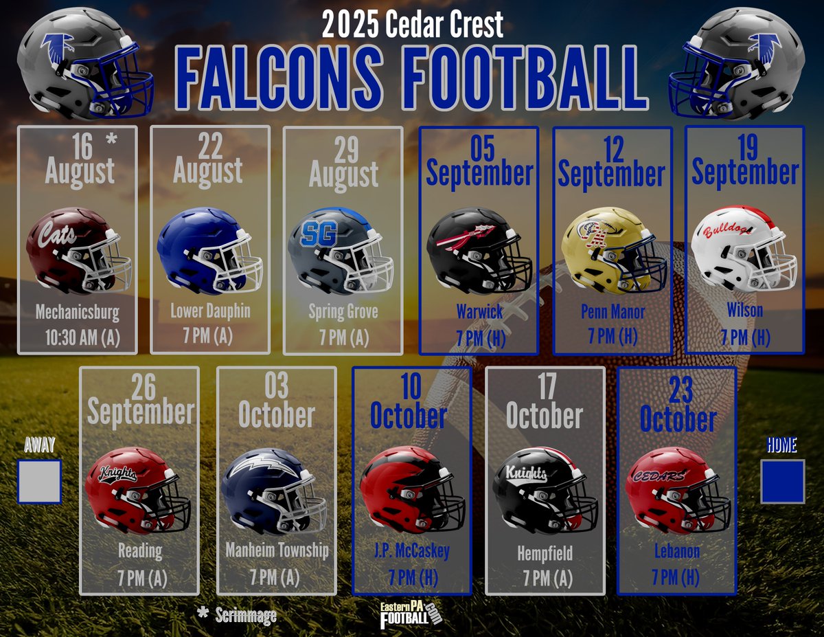 Cedar Crest Falcons

🏈🏈🏈🏈🏈
🏈🏈🏈🏈

<a href="/CCrestFootball/">Cedar Crest Football</a>