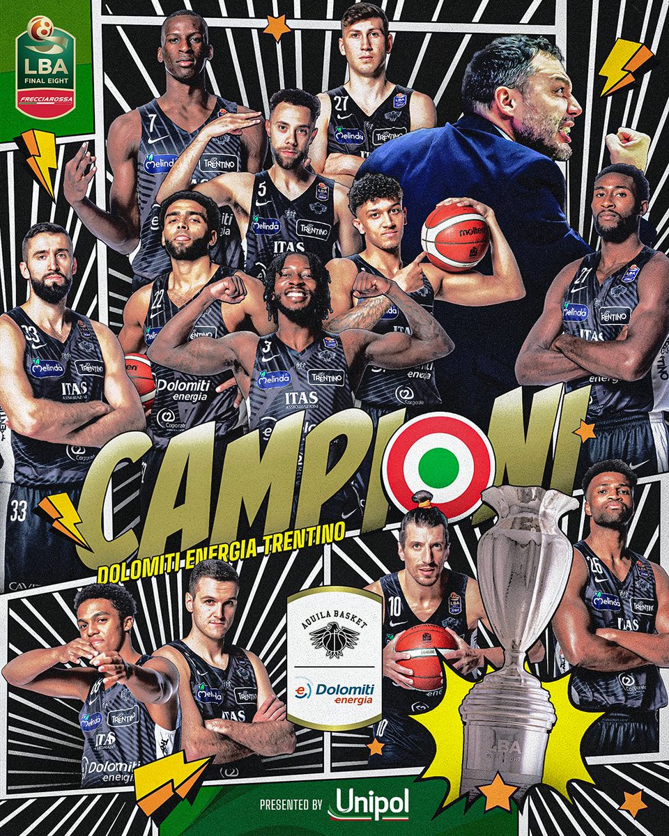 L’<a href="/AquilaBasketTN/">Dolomiti Energia Trento</a> alza la prima Coppa Italia della sua storia 🏆

#TuttoUnAltroSport #LBAF82025 <a href="/UnipolCorporate/">Unipol Corporate</a>