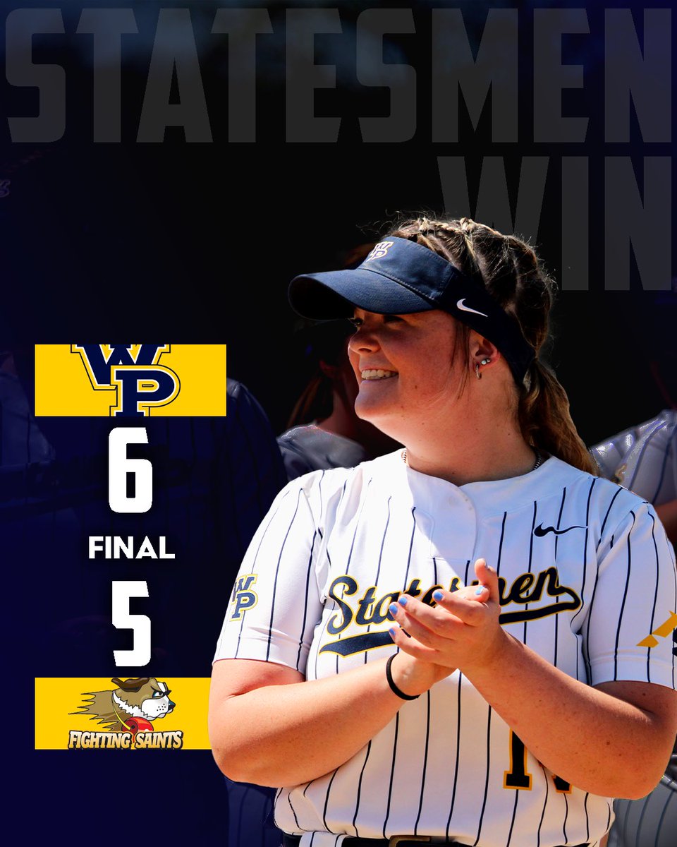 WPUAthletics's tweet photo. Statesmen win! Softball secures a 6-5 victory over St. Francis! https://t.co/lVXZZ8wHFQ