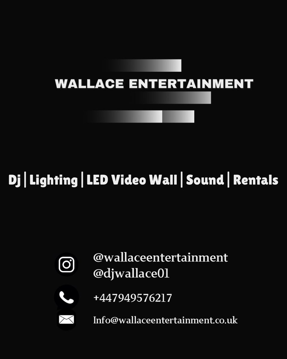 dj_wallace01's tweet photo. Wallace Entertainment 

Bringing your event to life 

Turn any occasion into an unforgettable experience with our top-notch entertainment services

Contact us today 
📞 07949576217
📧 info@wallaceentertainment.co.uk
IG @wallaceentertainment 
      @djwallace01 https://t.co/SoGyrzlFqD
