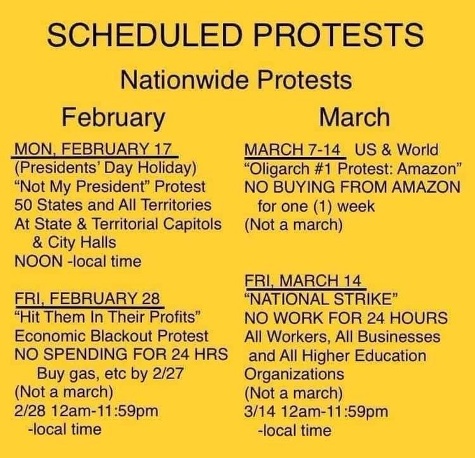 YourAnonNews's tweet image. Scheduled Nationwide Protests