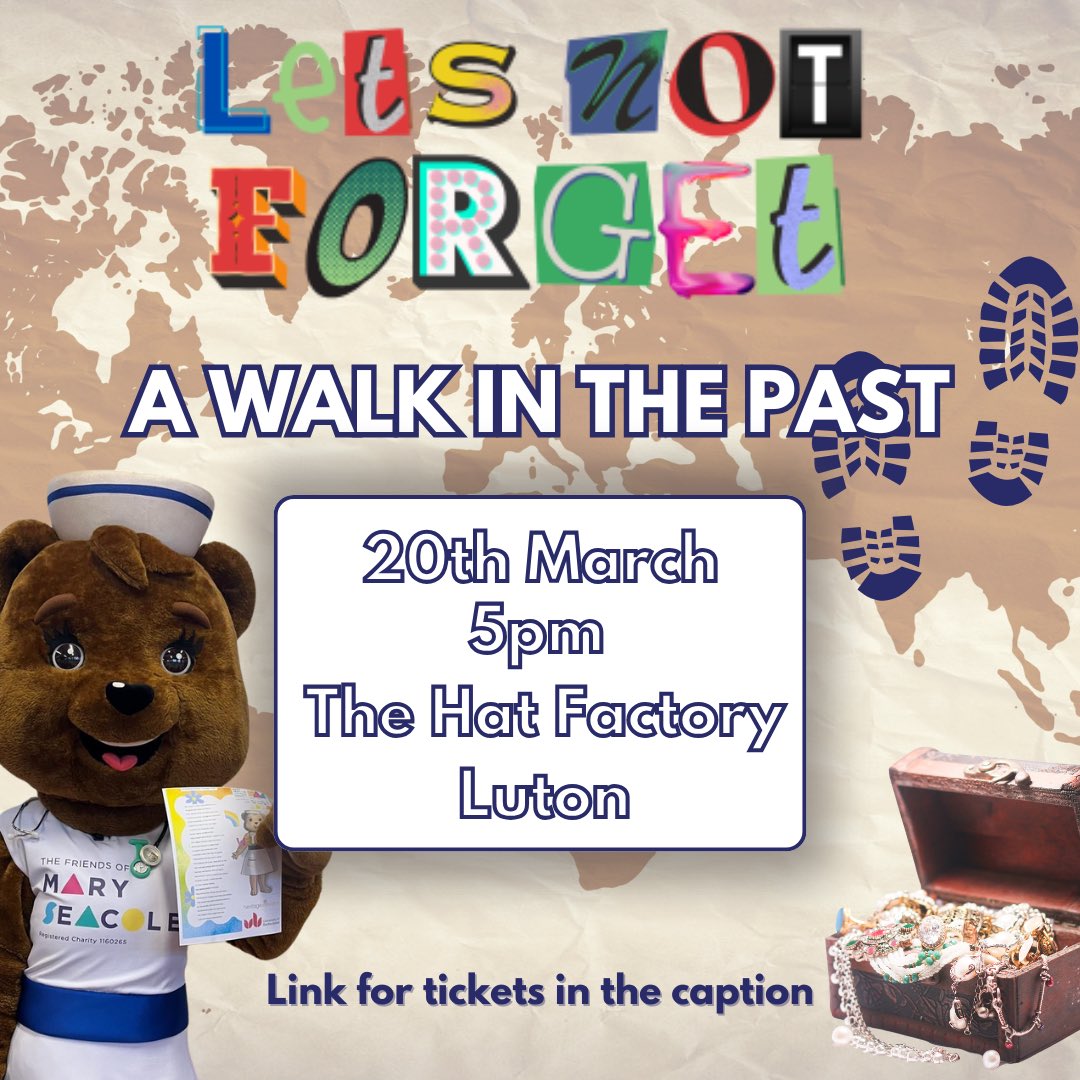 MarySeacoleHA's tweet image. WYD 20th March?👀
Come down to our BRAND NEW project launch "Let's Not Forget: A Walk In The Past"
📅 Date: 20th March, 5pm. 📍 Location: The Hat Factory Luton

eventbrite.co.uk/e/lets-not-for…

#LetsNotForget #HeritageProject #DallowRoad #Rothesay #LocalHistory #Community