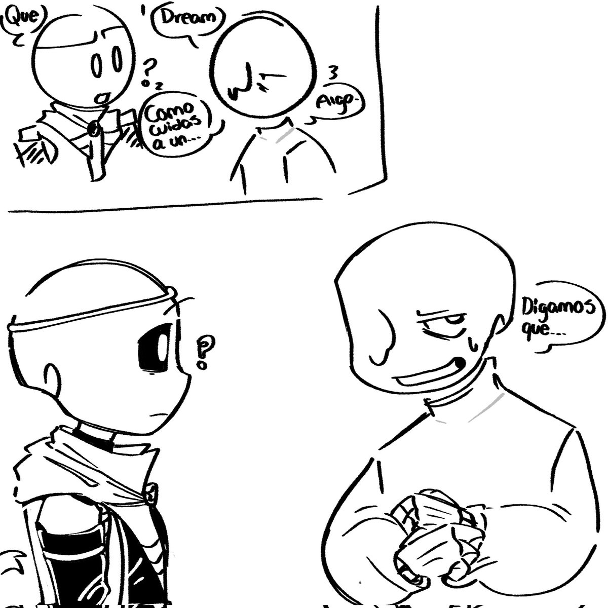Lamber909277162's tweet photo. 3/3
Nightmare: Dream, How do you take care of a...uh, something. 
Dream: what. 
Nightmare:Something happened and... well, I didn't know that Fresh and I... this thing came out.
#freshsans #freshmare #nightmaresans https://t.co/TZtAvFcENA