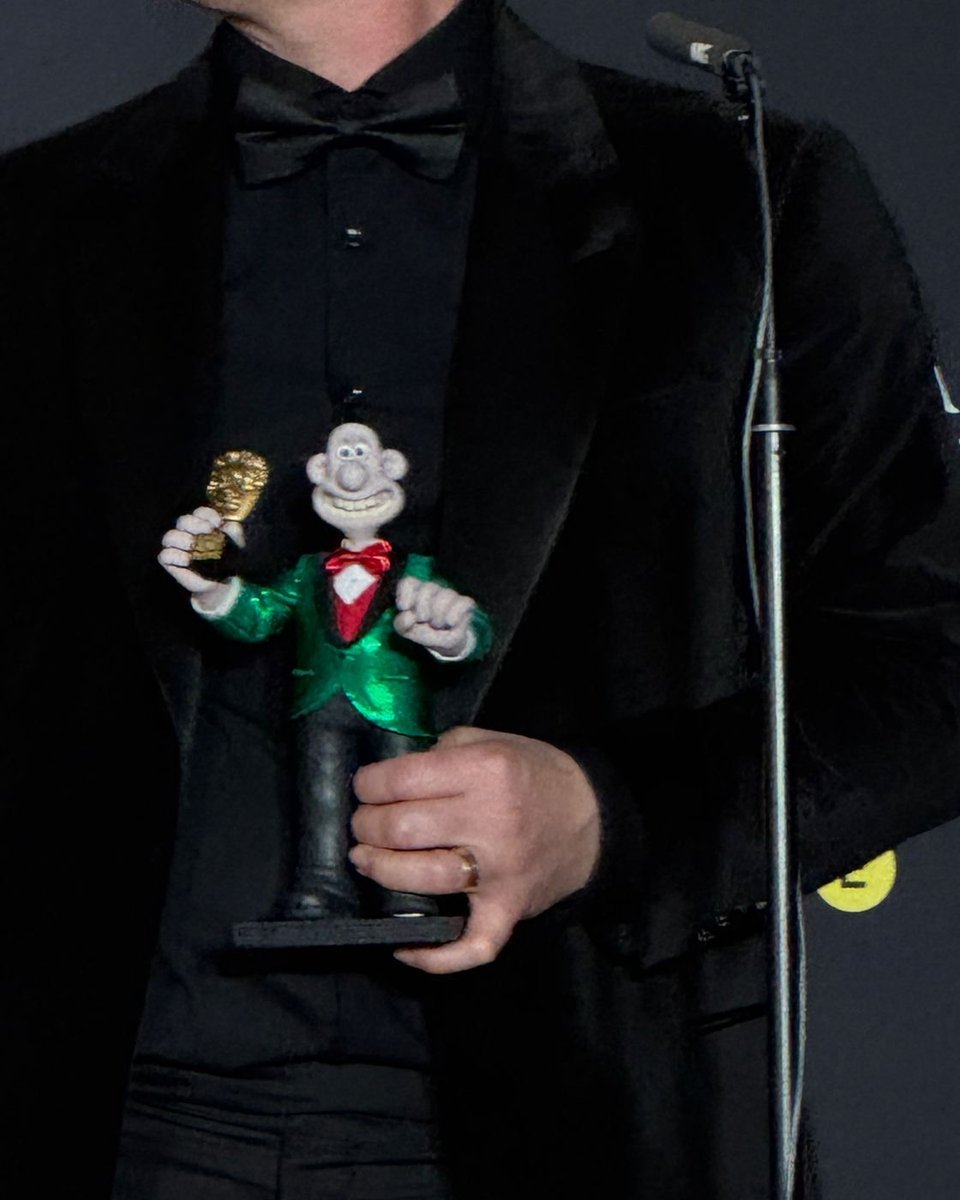 wallace with his bafta trophy... 🥹 #EEBAFTAs