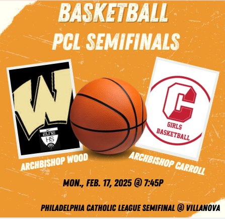 PIAA_Sports (@piaa_sport1) on Twitter photo 🚨Game of the Week🚨Semifinal
Philadelphia Catholic League
Archbishop Carroll vs Archbishop Wood
📺 Live on: bit.ly/4fU1bvz
Monday, February 17 @ 7:45p.
<a href="/WoodGirlsBball/">Archbishop Wood Girls Basketball</a> <a href="/Carroll_GBball/">Archbishop Carroll Girls Basketball</a> <a href="/WoodBoysBball/">Archbishop Wood Boys Basketball</a> <a href="/Wood_Vikings/">Archbishop Wood Athletics</a> <a href="/ArchbishopWood/">Archbishop Wood</a> <a href="/carroll_hoops/">Archbishop Carroll Basketball</a> <a href="/BridgetGrant44/">Bridget Grant</a> 🚨Game of the Week🚨Semifinal
Philadelphia Catholic League
Archbishop Carroll vs Archbishop Wood
📺 Live on: bit.ly/4fU1bvz
Monday, February 17 @ 7:45p.
<a href="/WoodGirlsBball/">Archbishop Wood Girls Basketball</a> <a href="/Carroll_GBball/">Archbishop Carroll Girls Basketball</a> <a href="/WoodBoysBball/">Archbishop Wood Boys Basketball</a> <a href="/Wood_Vikings/">Archbishop Wood Athletics</a> <a href="/ArchbishopWood/">Archbishop Wood</a> <a href="/carroll_hoops/">Archbishop Carroll Basketball</a> <a href="/BridgetGrant44/">Bridget Grant</a>