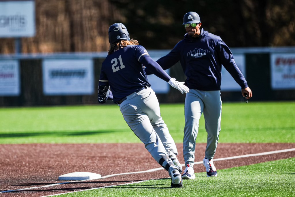 Queens (N.C.) Baseball (@queens_baseball) on Twitter photo First career home run as a Royal <a href="/Justin_Hudson34/">Justin Hudson</a> 💣👑
📸David Katzenmaier
#RoyalsRise | #QUeenCity | #MITA First career home run as a Royal <a href="/Justin_Hudson34/">Justin Hudson</a> 💣👑
📸David Katzenmaier
#RoyalsRise | #QUeenCity | #MITA