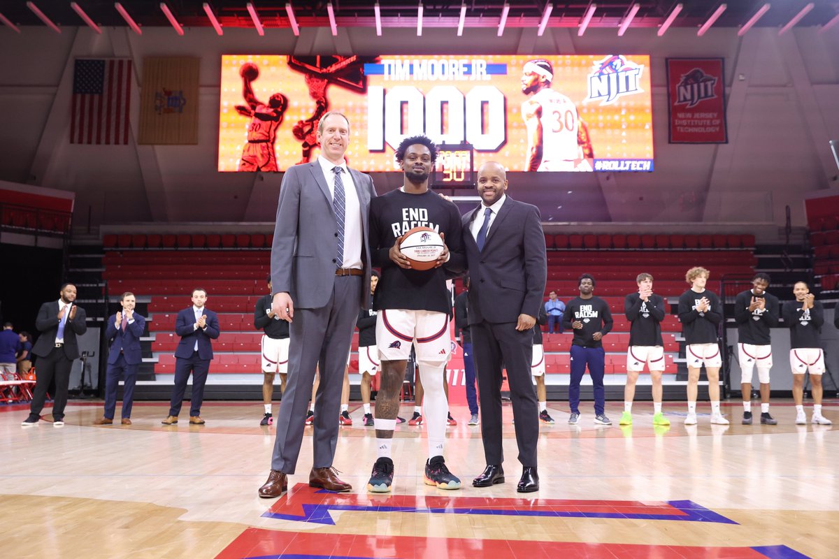 NJITHoops's tweet photo. The newest member of the 1,000 point club.

Congrats to our guy Tim Moore Jr!

#RollTech⚔️ https://t.co/IvrvCOwj28