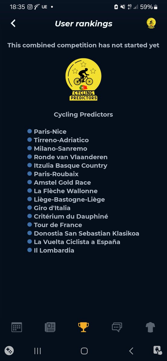Cyclingpredpt's tweet photo. Our League is 🔛 !
After #Roger78 got the 🥇 last year, will this be your time?
➡️Join now to our 3rd season Fantasy league in ❗️@AppCycling❗️ the most exciting and fun fantasy Game ever made for Cycling!
League Name :CYCLINGPREDICTORS
Password: 3286
#CyclingFantasy #CyclingPredictors #Cycling