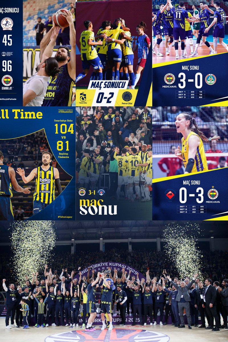 Fenerbahçelinin mesaisi hafta sonu da devam etti.

6 maç 6 galibiyet ve 1 kupa 🏆