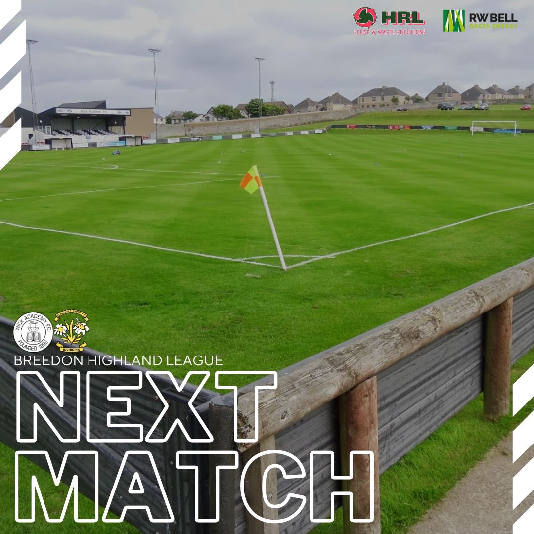 𝐍𝐄𝐗𝐓 𝐌𝐀𝐓𝐂𝐇

On Wednesday we make the trip north to face <a href="/WickAcademyFC/">Wick Academy FC</a> under the lights. 

🏟Harmsworth Park
🕒 8pm Kick-Off 
📅 Wednesday 19th
💶 Adults £10, Concessions £5