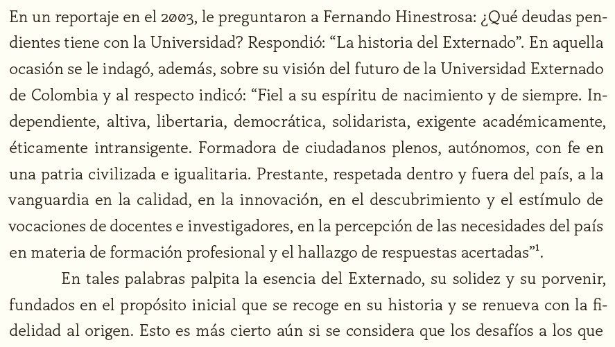 El 12-02-1886, la Nación anunció la apertura de mi <a href="/UExternado/">U.Externado</a>. Ayer, 15 de febrero, celebramos sus 139 años de fundación. Es un honor pertenecer a esta Casa, símbolo indeleble de excelencia. La <a href="/UExternado/">U.Externado</a> no son solo sus instalaciones, son sus alumnos, sus docentes, su historia
