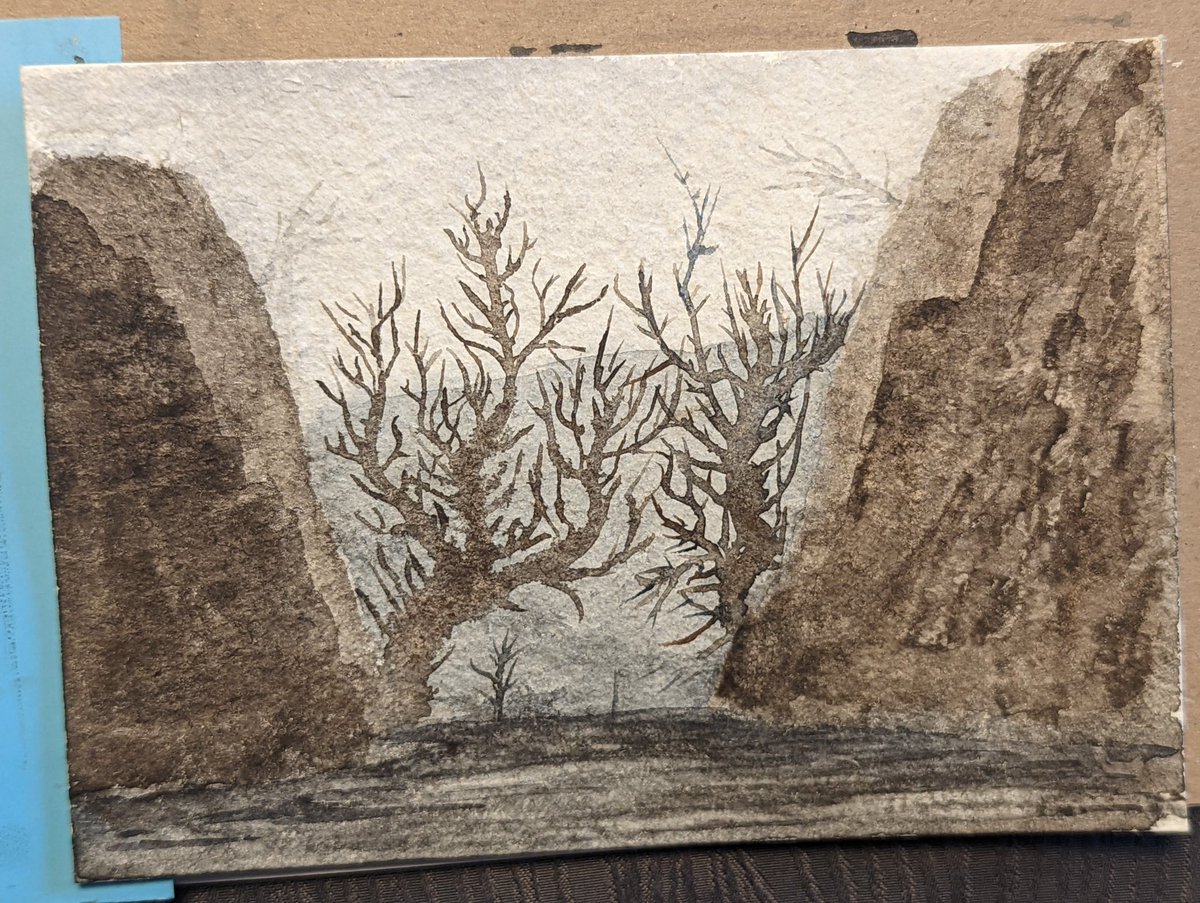 Lhet's tweet image. #6 swamp
Used some heavy 100% cotton paper for some wet on wet painting. Not as unpredictable as I first thought, this was a lot of fun.