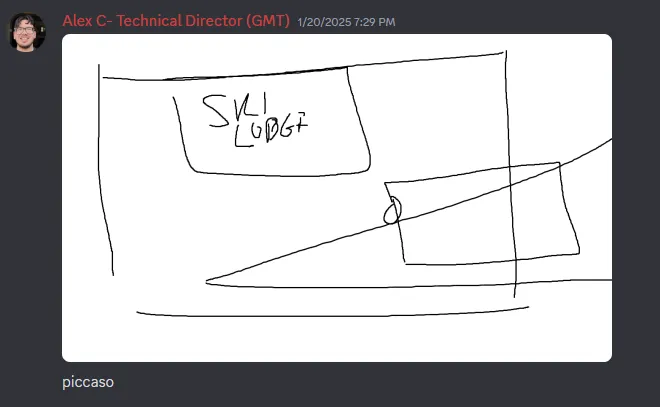 Our Technical Director Alex is a true artist. We still don't know what he meant here.

#indiegamedev #gamedev #indiedev #videogame #conceptart #SkiLodgeMurder #indierevolution