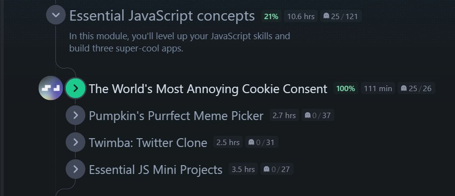 DionDevs's tweet image. Day 20/90 -  Leveling Up My Frontend Skills!   
Dived into some essential JavaScript and CSS concepts while building an Annoying Cookie Consent site.
🔗 Check out the site here: diondevs-cookieconsentsite.netlify.app

#100DaysOfCode #WebDevelopment  #CodingChallenge #FrontEnd #CodingJourney