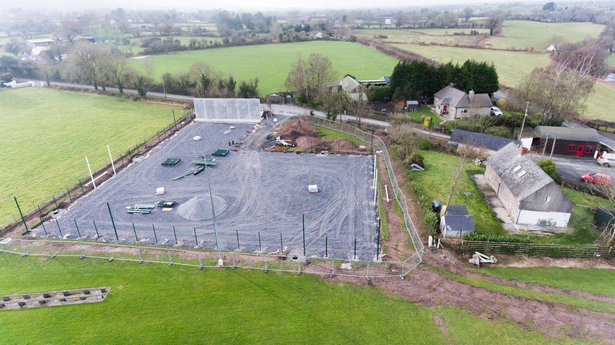 BallybaconG's tweet photo. Hard work continues on our new Astroturf development. 
Site Set Up ✅
Strip Topsoil ✅
Drainage System✅
Geotextile✅
Ball Wall Foundation✅

Things are now starting to take shape which is great to see.  
Thanks Barry O Gorman for great pictures. 
#astroturf #PstSport #progress https://t.co/9tjy9w6FRv