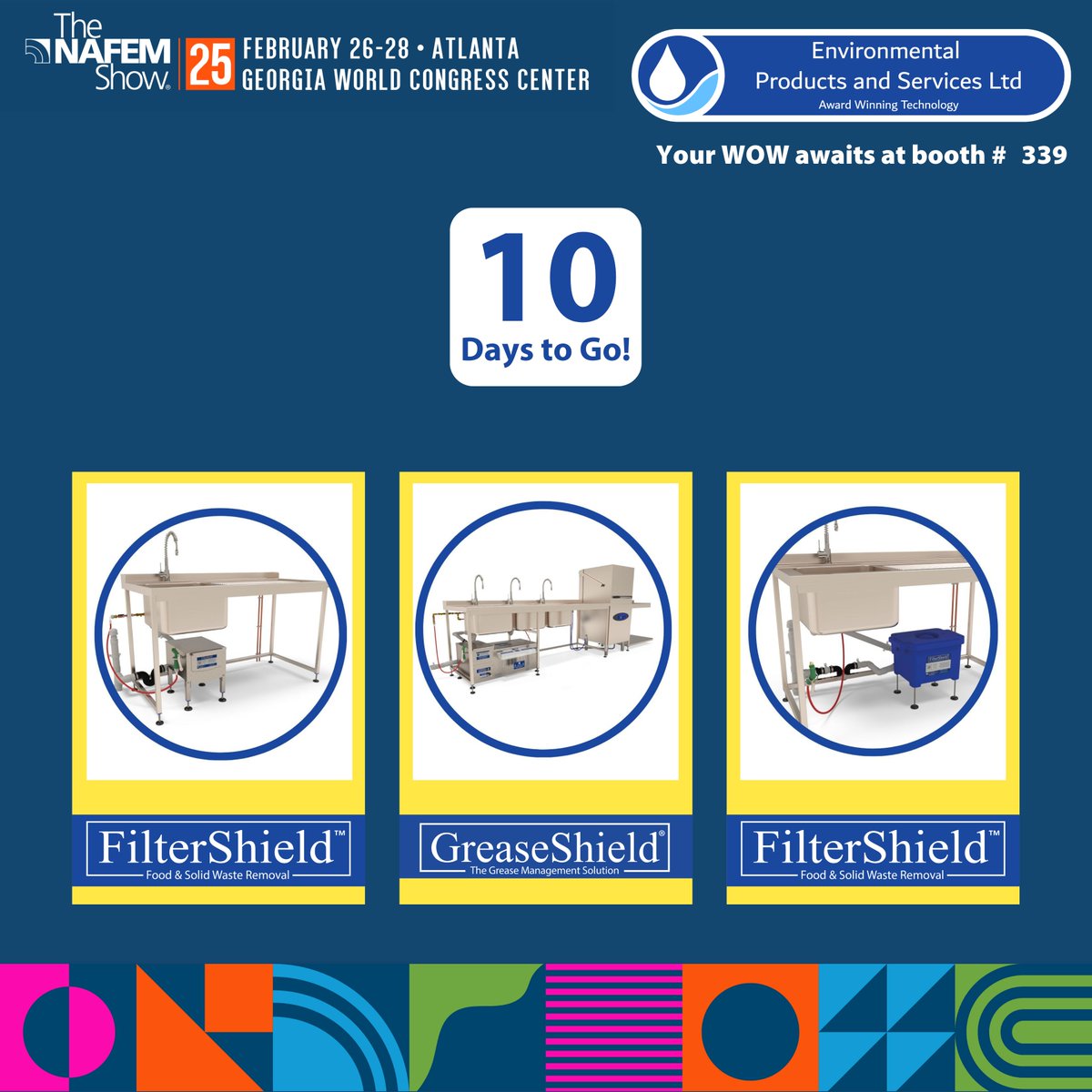 Environmental Products and Services Ltd (@epas_ltd) on Twitter photo ✨The countdown has officially begun - just 10 days until <a href="/TheNAFEMShow/">The NAFEM Show</a> 2025! ✨
✅GreaseShield® - The Grease Management Solution & FilterShield™ - Food & Solid Waste Removal
Details: lnk.bio/epas
📍Booth 339, 26-28 Feb, Atlanta
#NAFEMShow2025 #NAFEM25 #EPASLtd ✨The countdown has officially begun - just 10 days until <a href="/TheNAFEMShow/">The NAFEM Show</a> 2025! ✨
✅GreaseShield® - The Grease Management Solution & FilterShield™ - Food & Solid Waste Removal
Details: lnk.bio/epas
📍Booth 339, 26-28 Feb, Atlanta
#NAFEMShow2025 #NAFEM25 #EPASLtd