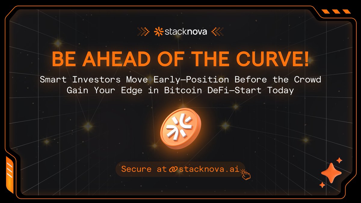 Stacknova AI | $SNOVA (@stacknovabtc) on Twitter photo 🚀 BE AHEAD OF THE CURVEI
Smart investors move early. <a href="/StacknovaBTC/">Stacknova AI | $SNOVA</a> is building the future—will you be ahead when adoption accelerates?
💰 $SNOVA at $0.045 (70% below listing)
⚡ 111.5% APY + referral rewards
⏳Early positioning matters. Lock in now.
👉 stacknova.ai 🚀 BE AHEAD OF THE CURVEI
Smart investors move early. <a href="/StacknovaBTC/">Stacknova AI | $SNOVA</a> is building the future—will you be ahead when adoption accelerates?
💰 $SNOVA at $0.045 (70% below listing)
⚡ 111.5% APY + referral rewards
⏳Early positioning matters. Lock in now.
👉 stacknova.ai