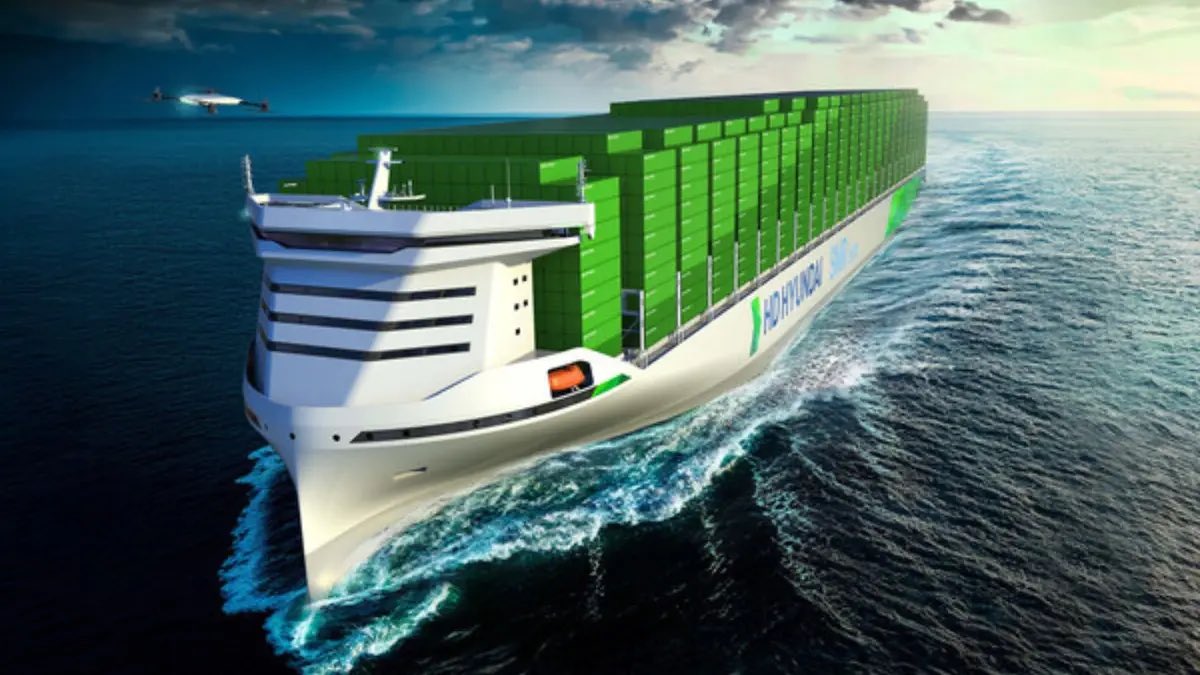 Hyundai planea construir un colosal buque de carga de propulsión nuclear con capacidad para 15.000 contenedores y sin necesidad de repostar durante toda su vida útil.

El transporte marítimo es la columna vertebral del comercio global, pero su impacto ambiental es considerable: