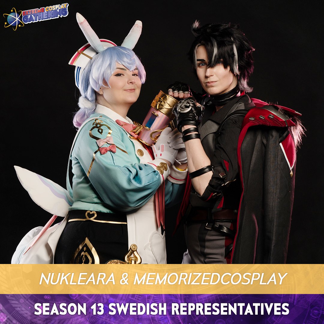 For these Season 13 Finals, Sweden will be represented by <a href="/Nukleara/">Klara</a> and Memorized cosplay who won their tickets at <a href="/DreamHack/">DreamHack</a> Winter with their cosplay from Genshin Impact. Next stop for them <a href="/japanexpo/">Japan Expo ⛩🗼</a> in July!