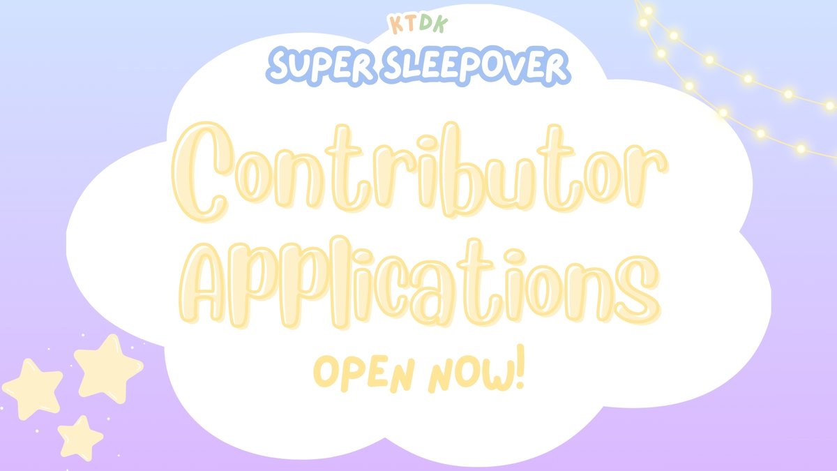 ⭐️ Contributor Applications Are Open! ⭐️

Do you want to make the cutest, softest, most fluffiest merch with us? If so, fill out this form to join our pajama party! forms.gle/kJ6aMM8a7PYvsC…

Contributor apps close March 16th, 12:00 PM PST