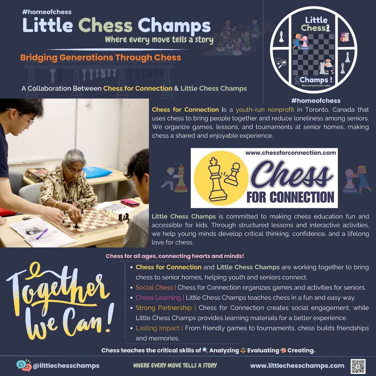 Chess for Connection (@chessforcxt) on Twitter photo ๐จ๐ฆChess for Connection in Action at Chennai, India๐ณ๐ช!
๐ข We are thrilled to announce our partnership with Little Chess Champs in India, marking our first location in the country. ๐๐
Join us, we make chess a joy across generations together!
<a href="/FIDESocialChess/">FIDE_SocialChess</a> <a href="/insightschess/">Little Chess Champs</a> ๐จ๐ฆChess for Connection in Action at Chennai, India๐ณ๐ช!
๐ข We are thrilled to announce our partnership with Little Chess Champs in India, marking our first location in the country. ๐๐
Join us, we make chess a joy across generations together!
<a href="/FIDESocialChess/">FIDE_SocialChess</a> <a href="/insightschess/">Little Chess Champs</a>