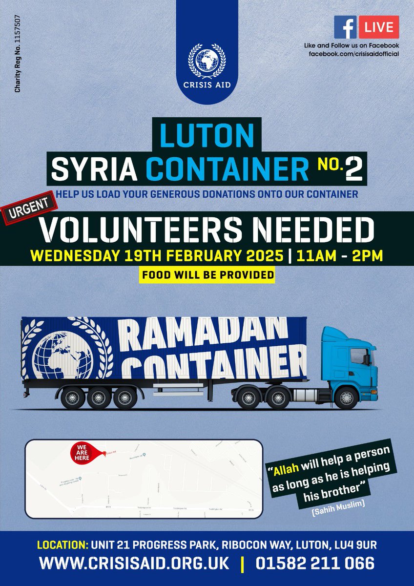 🔴Container Day
🔴Wednesday
🔴19th February
🔴From 11 am
🔴Brothers Only
🔴See Flyer for further info
🔴IMPORTANT: NO UNDER 16’s ALLOWED

ATTEND | BENEFIT | SHARE