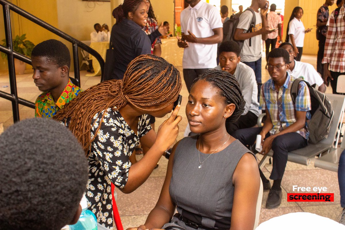 __Johnnewman's tweet photo. On Friday, February 7, 2025, the Science Students Association (SCISA), in collaboration with the Optometry Students Association of Ghana (OSAG-KNUST), successfully organized an eye screening event. 

This initiative is a remarkable testament to the leadership and dedication of SCISA in promoting SDG 3: Good Health and Well-being within our community. 
SCISA is committed to striving for excellence and making a real difference in the lives of our students.

I would like to acknowledge the tireless work of the SCISA Health Committee, the OSAG Health Committee, and our skilled final-year Doctor of Optometry students. Let’s continue raising the bar of excellence and make SCISA great again.

#Dutybound 
#Leadership