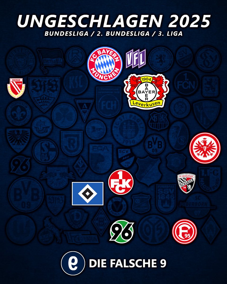 1️⃣0️⃣ Mannschaften sind im Jahr 2025 noch ungeschlagen! 💪 Ist dein Verein dabei? 😍