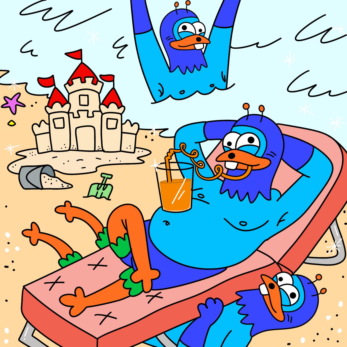 FlockerzToken's tweet image. The Flocks got Flocktopia on the mind no matter where they are! 💙👑