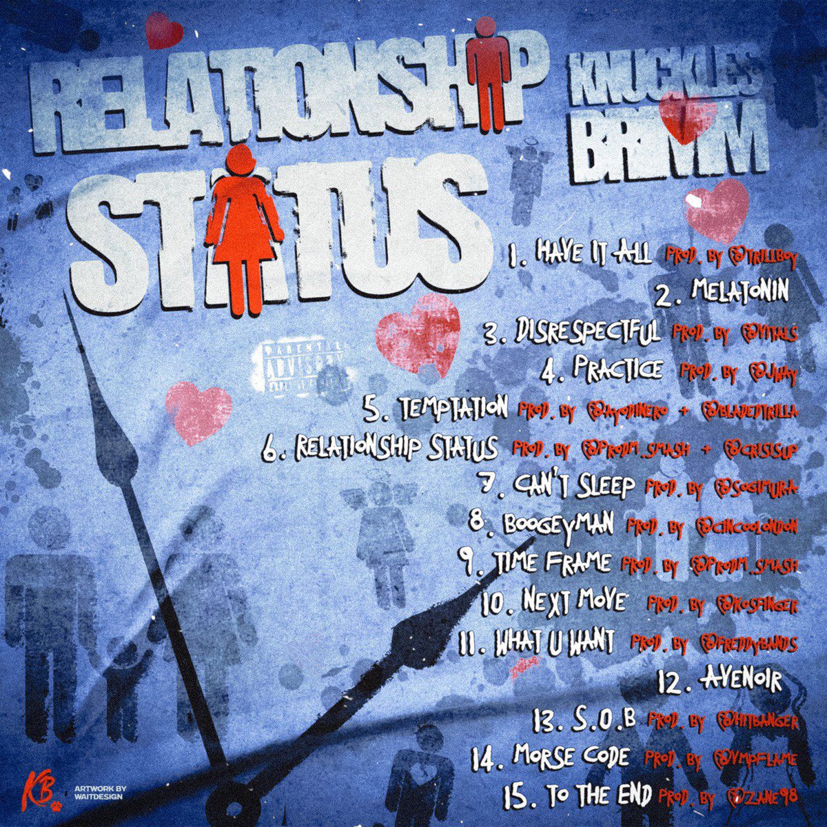 waitdesign's tweet photo. status . . . 👩🏻‍❤️‍👨🏻💘

@KnucklesBrimm — Relationship Status [album] 
‘ cover art + track-list + motion + visualizer + canvas

Art Direction @waitdesign https://t.co/tv4wssbR6Z