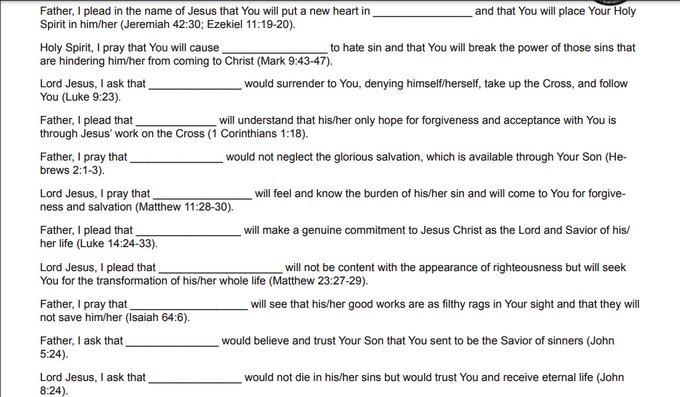 This is a fantastic tool/template to use when praying for the lost. Download here: 

kingdompraying.com/assets/PDF/Scr…

AND Please pray for my father Scott.