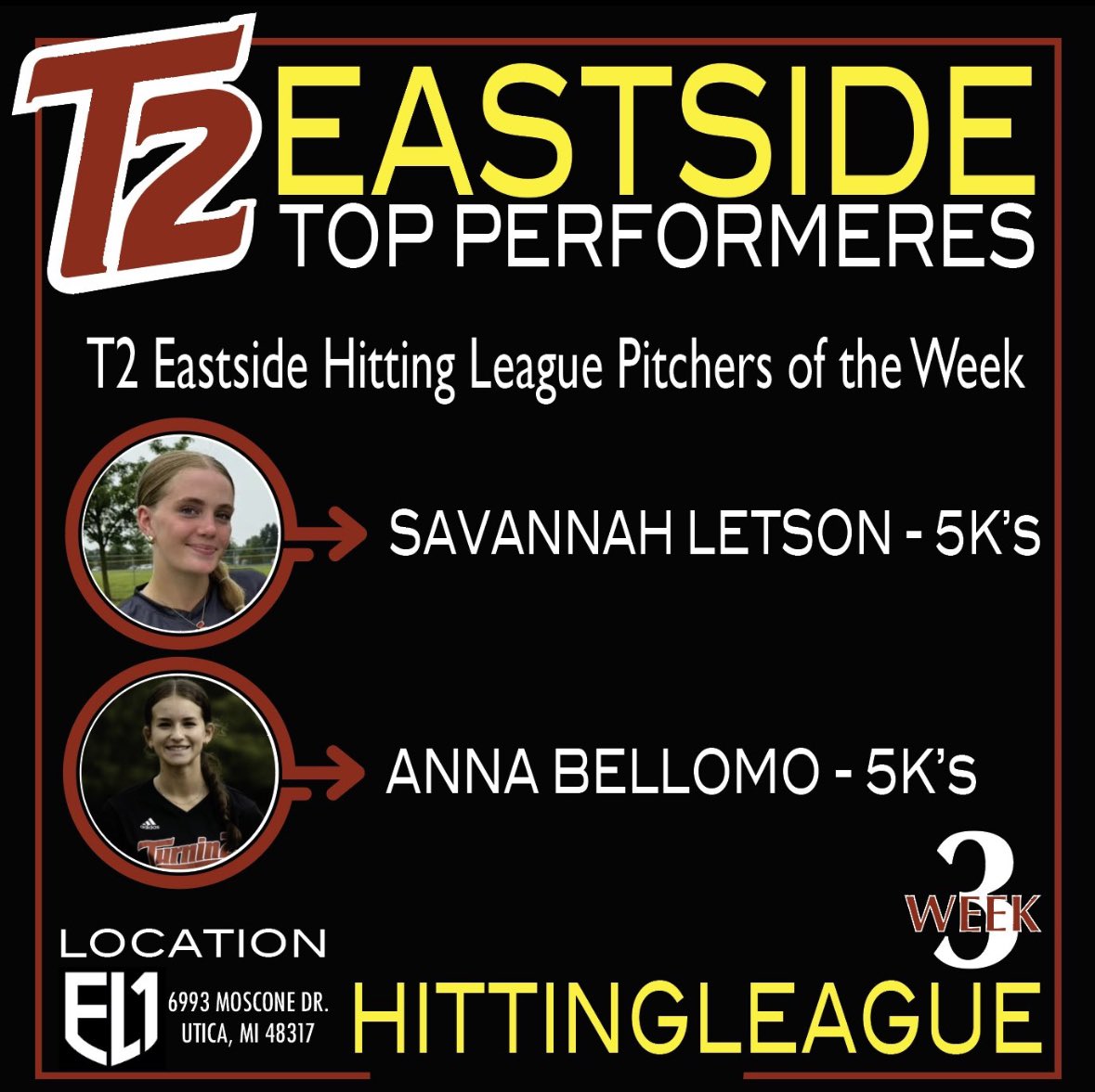 I’m having a great time at Turnin2’s hitting league on Friday nights. I love being able to get hitting and pitching reps over the off season!