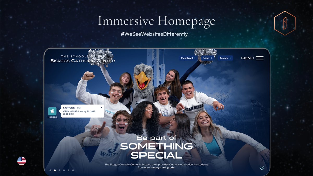 intSchools's tweet photo. A beautiful #SchoolWebsite homepage WOW for @JDCHS. This is how #WeSeeWebsitesDifferently💡

More Inspiring Work >> https://t.co/Pn4jIR04Do <<

🇺🇸 #SKAGGSShowcase #ISWebsites #ISShowcase https://t.co/aB3ZdhDqLE