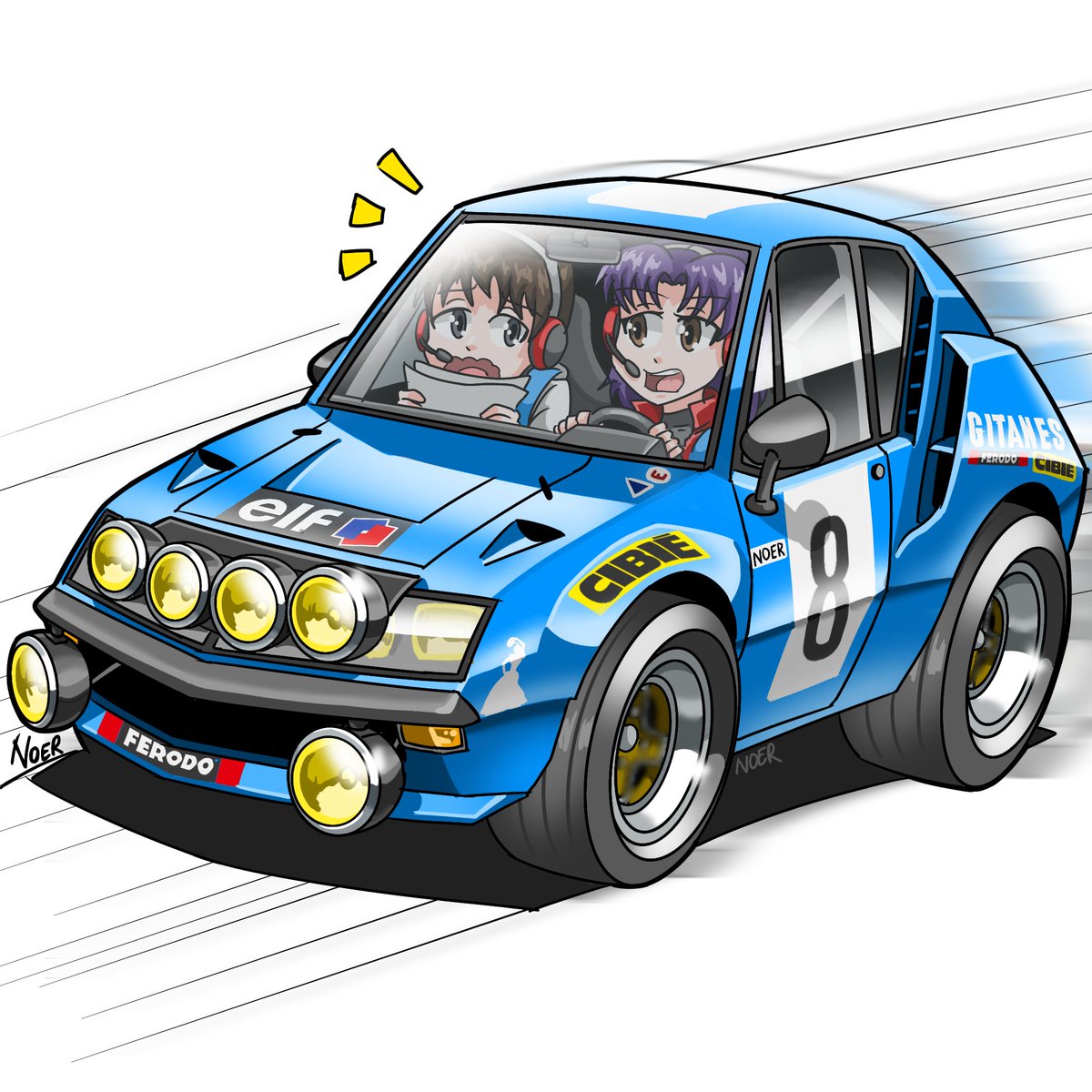 Renault Alpine a310 x Misato &amp; Shinji 

#Evangelion #renault #自動車
